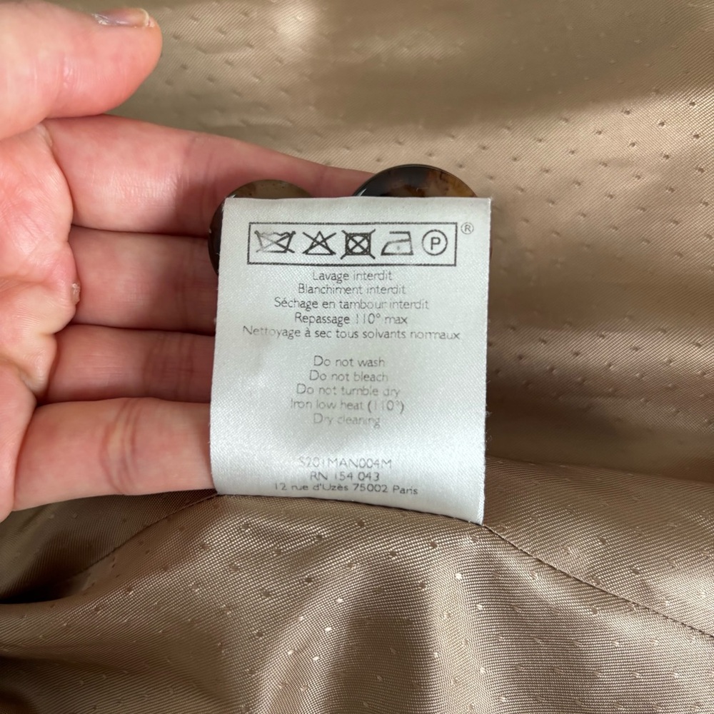 Sezane Scott Camel Trench Coat - Picture 6 of 6